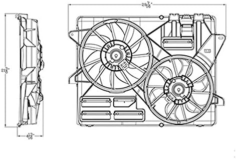 Rapo seelektrični novi dvostruki radijator i kondenzator kompatibilan sa Ford Mustang 5.0L FD66163A