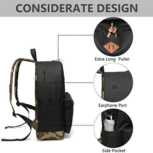 Kasqo školski ruksak, klasična lagana lagana torba za laptop za muškarce za muškarce žene tinejdžeri
