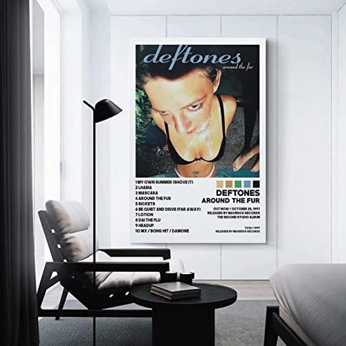 Juben Deftones Poster oko krznenog postera za omot albuma za sobu estetska platna zidna umjetnička