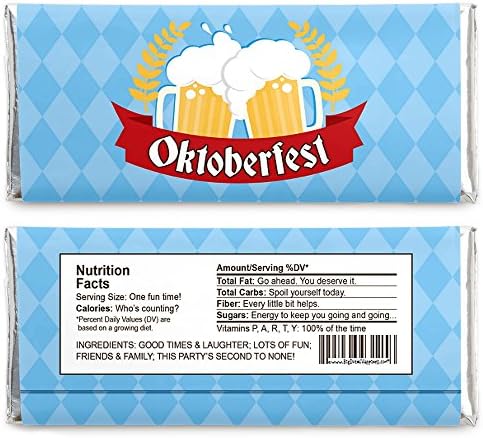 Oktoberfest - Candy bar omotač njemački festival piva Favori - set od 24