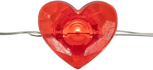 Northlight 20-Grof crveno srce za Dan zaljubljenih LED Vilinska svjetla, 6.25 ft, bakrena žica