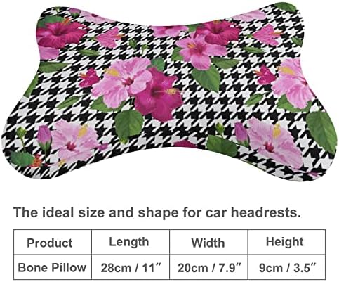 Tropical Hibiscus cvjetni jastuk za automobilom od 2 automatskog naslona za glavu za glavu za automatsko