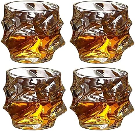 Whiskey naočale set 4 ultra jasnoće viski TUMBLERS Old Fashion staklo, kristalne naočale za piće, koktele,