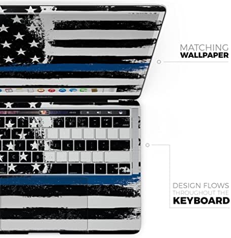 Dizajn Skinz Grunge Grunge Patriotska američka zastava s tankim plavom linijom V2 Full-Body Wrap otporna na