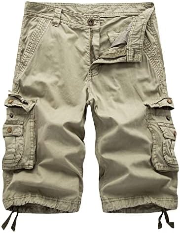4Zhuzi Teretne kratke hlače Muške gaćice za ležerne haljine - Multi džepovi Odjeća biciklističke hlače