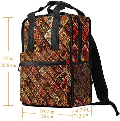 Tbouobt putni ruksak lagani laptop casual ruksak za žene muškarci, patchwork mandala etničko vintage cvjetni