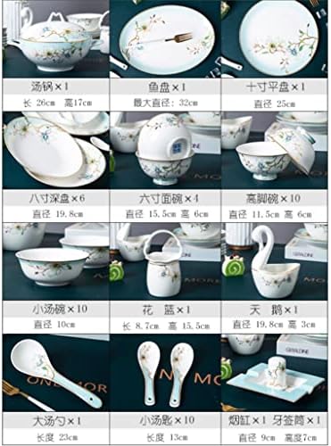 Houkai 62 Kosti Kina Kina i ploče Tabela kuća za tabele kućanske posude i ploče Podesite kuhinjsko