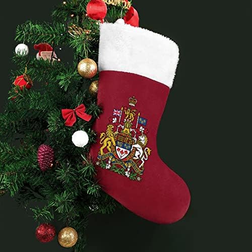 Kanada Nacionalni amblem personalizirani božićni čarapa Xmas kamin Porodični zabava Viseće ukrase