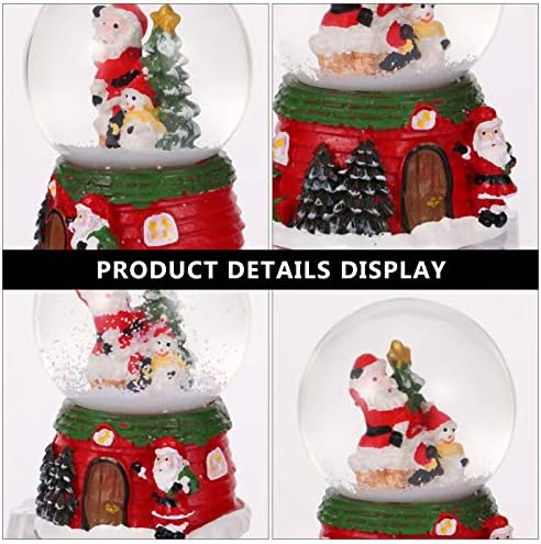 Bestoyard 2pcs Božićni snijeg Globe Snowman Santa Crystal Desktop ukrasi Stolni prostor za odmor za odmor Boy