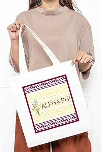 grčki život.store Alpha Phi Platnena torba za kupovinu, Platnena torba za kupovinu namirnica za višekratnu upotrebu,