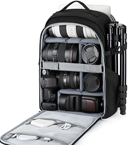 Ruksak za kameru, BAGSMART DSLR SLR torba za kameru ruksak za Laptop od 15,6 inča, vodootporna