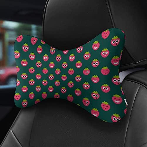Crvena jagoda Slatka lica 2pcs Jastuci za automobile Prozraci automatsko-dizanje jastuka za glavu Udobni