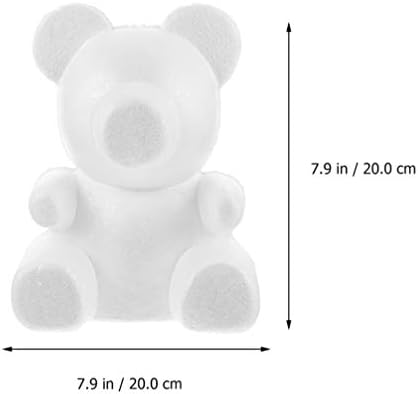 WINOMO 10PCS Stiropoam medvjeda Modeliranje modeliranje pjene srčane bijelo DIY zanatski kalup