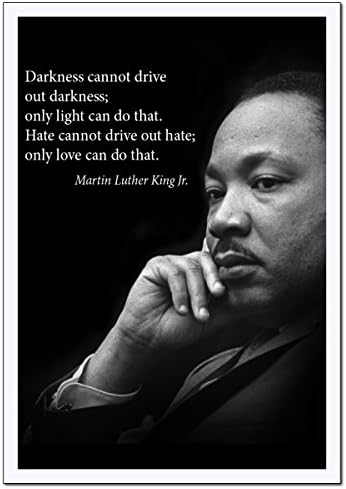 Poster Martina Luthera Kinga mlađeg poznati inspirativni citat veliki transparent tama ne može istjerati