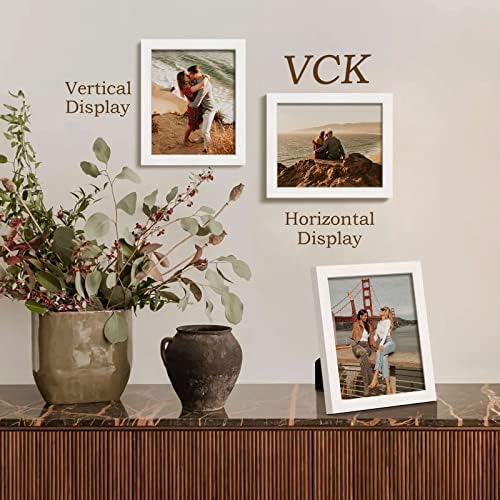 VCK 8x10 okviri za slike, bijeli okvir za slike od punog drveta, teksturirani ekskluzivni zidni okvir Galerije