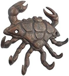 Ručno izrađeni nautički dekor Rustikalni bakar od livenog željeza ukrasni rak sa šest metalnih