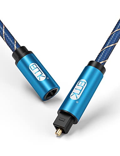 EMK optički audio kabl Toslink muški do ženskog audio adaptera kabela, produžni adapter najlonski pleteni