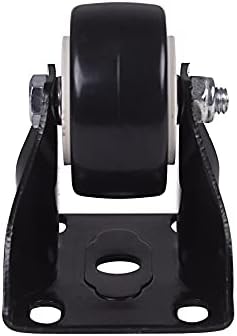 Zhyh 4pcs 1,6 inčni Dia Heavy Duty 200kg Crni poliuretanski fiksni kotač kotača kolica za kolica