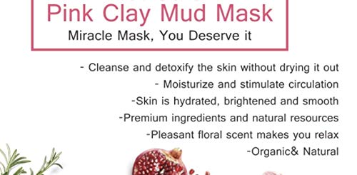 Čista australijska Kaolin maska od ružičaste gline-organska detoksikacijska maska od bentonitnog blata-trenutno