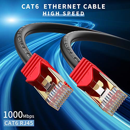 Xxone na otvorenom CAT 6 Ethernet kabel 25ft, 26AWG Heavy-Duty CAT6 umrežavajući kabel za patch kabel RJ45 LAN žičani kabel FTP vodootporan direktan ukop