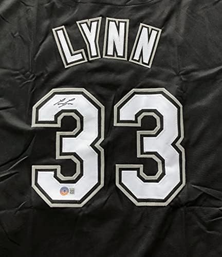 LANCE Lynn potpisan autogramirani black bejzbol dres Beckett COA - Veličina XL - Chicago Bijeli sox