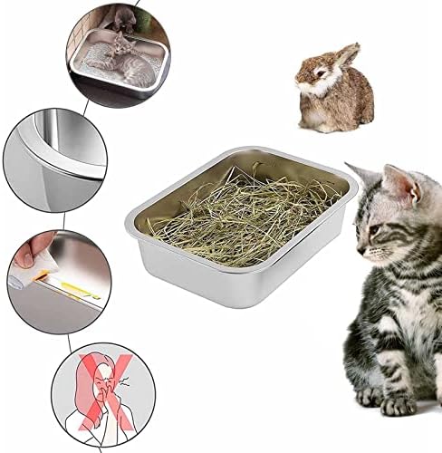 awcnilacav kutija za otpatke od nerđajućeg čelika za kontrolu mirisa mačaka i kunića nelepljiva glatka