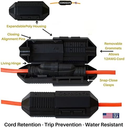 Cordsafe Produžni utikač zaštitni poklopac, vodootporan vanjski vanjski, držite kablove povezane,