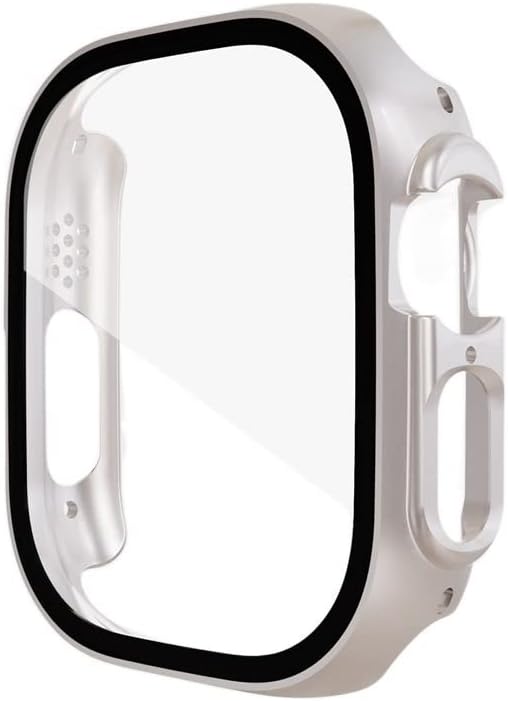 WSCEBCK Glass + poklopac za Apple Watch Ultra 49 mm kaljenog kaljenog papira Prozirni ekran