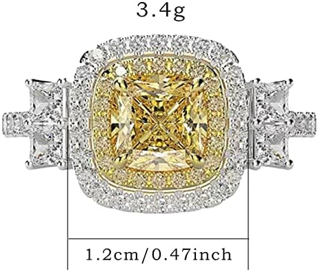 Yistu personalizirani prstenovi za ženske ručno rađene nakit luksuzni poklon rezani kamen vjenčanje bijeli