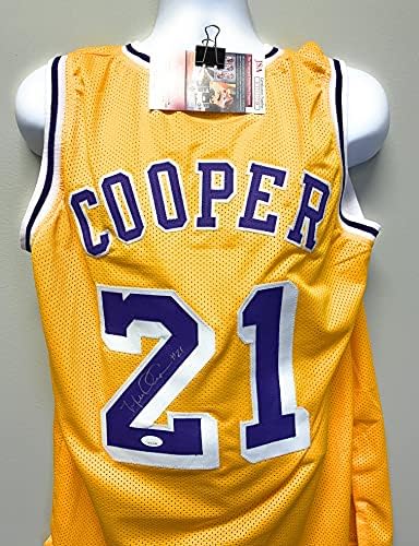 Michael Cooper Los Angeles Lakers potpisao je autogramirani dres Custom Žuta JSA svjedoči ovjereno