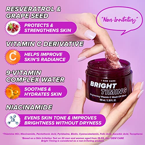I dew CARE Bright Timing Brightening and Hydrating vitamin C Mask + Get the Scoop a Multi-functional Stainless