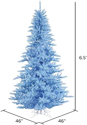 Vickerman 6,5 'Sky Blue Jelo umjetno božinsko stablo, Blue Dura-Lit LED svjetla - Faux plavo božićno drvo