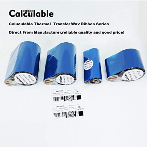 DEFMATE 4 rolne 4.33 x 984' thermal Transfer Ribbon - Premium Resin-Enhanced Wax traka za štampač 1inch jezgro