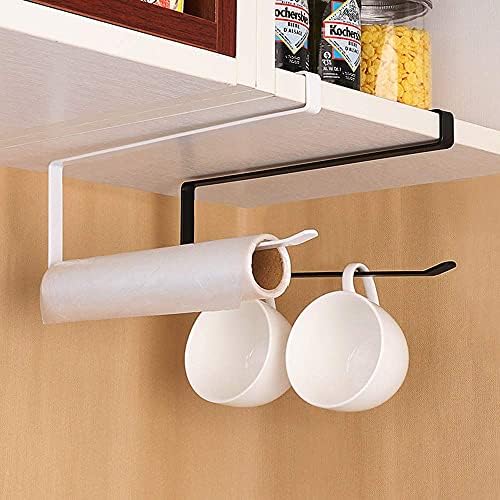 Držač papirnih ručnika od 2 komada ispod ormarića, viseći držač role bijelog papira za kuhinjsko kupatilo,