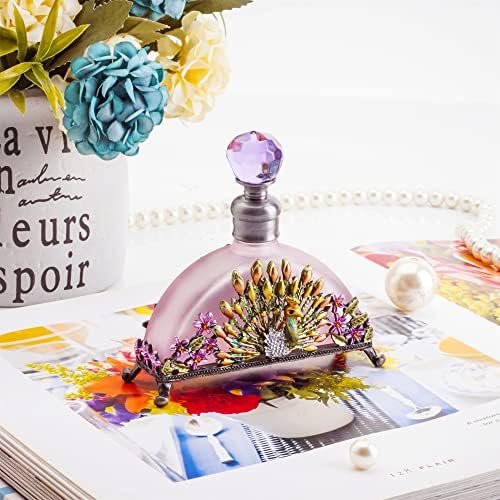 YU FENG Antique Paunock parfemski parfemski boce Vintage Dekorativni Fancy Crystal Staklena