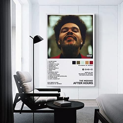 MEETJE Singer Weeknd – Posteri na platnu nakon radnog vremena zidna Umjetnost dekor Soba Dekoracija
