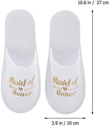 ABOOFAN 3 para vjenčane papuče djeveruša angažman svadbena tkanina za tuširanje obuća Zlatna za djeveruše