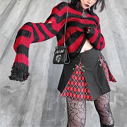 Žene Harajuku prevelizirani prugasti džemper Ležerne prilike s dugim rukavima Klintni pulover izduženi