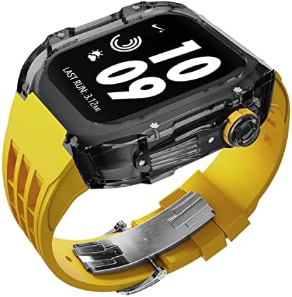 CGKE luksuzni prozirni sat za mod, za Apple Watch Set modifikacije 45 mm 44 mm, za iWatch seriju