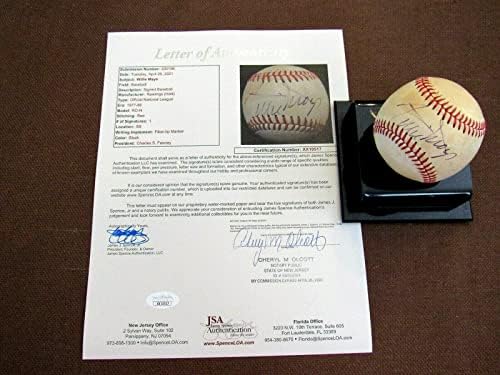 Willie Mays New York Giants Hof potpisan auto vintage feeney onl bejzbol JSA loa - autogramirani