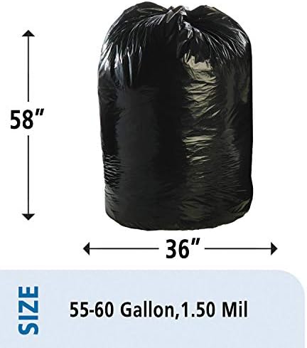 Stout T3658B15 reciklirane plastične vrećice za smeće 60gal 1,5mil 36 x 58 smeđa / crna 100 / ct