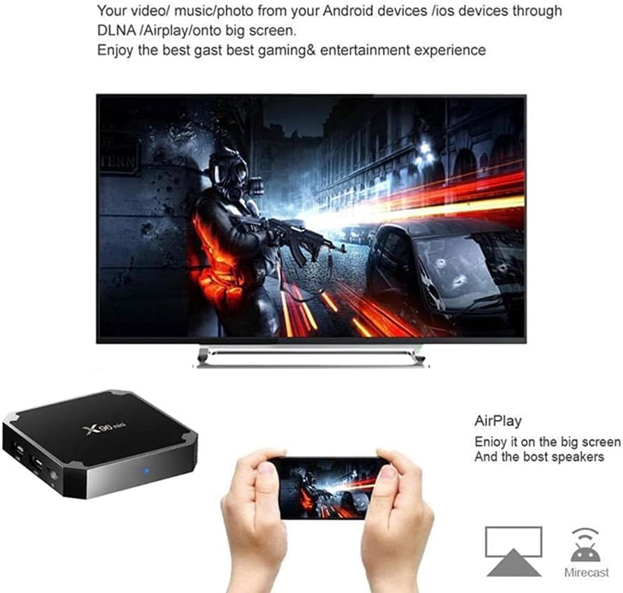 Amgur X96 Mini Android TV Box Amlogic S905W Quad Core 1GB / 8GB Smart TV Box WiFi 4K Ultra HD OTT Box Bluetooth