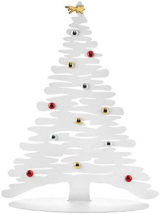 Alessi BM06 / 70 W - kora za Božić, božićno ukrasno stablo u čeličnoj boji boje epoksidne smole, bijelo