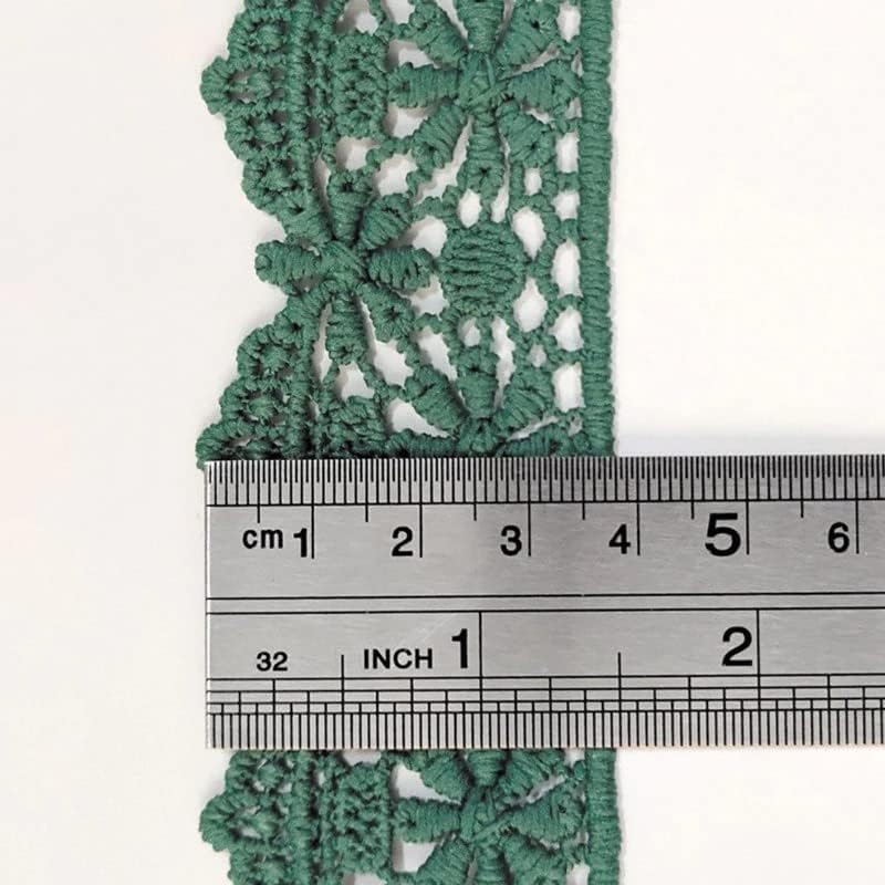 1Yard Najnoviji guipure Zelena čipka Tkanina 3.8CN čipka pamuk Applique čipka tkanina vjenčanica šivanje