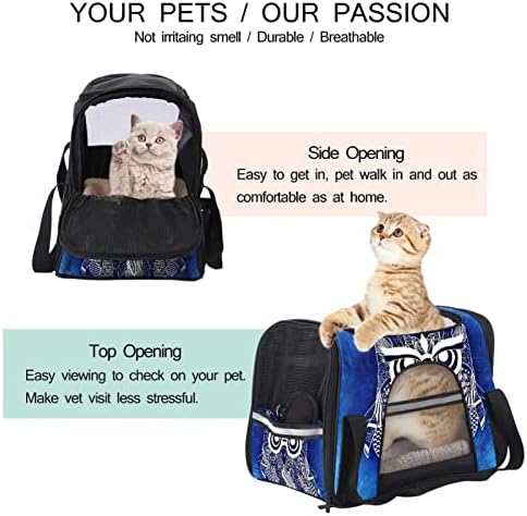 Pet Carrier Abstract Owl Meki putni nosači za kućne ljubimce za Corgi, Mačke, Psi Puppy Comfort Prijenosna