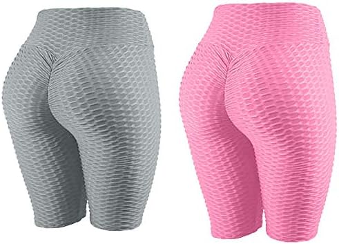 2pc Ženska guza podizač joge kratke hlače Tummy Control Anti-celulitni biciklistička kratka teretana vruće kratke
