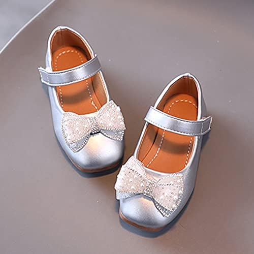 Cipele za djevojčice za malu djecu Mary Jane ravne cipele Casual Slip na luk Pearls baletne školske