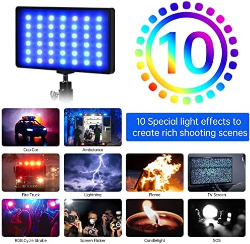 RGB Video kamere, prijenosna bi-boja LED svjetla za fotoaparati za fotografsku svjetlost DSLR fotografa, 2600-8500K