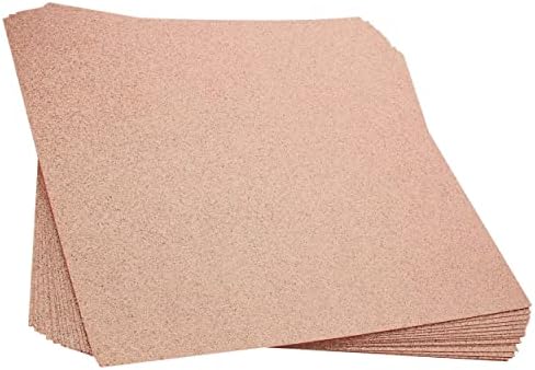 Craftybook Glitter Cardstock set - 15 listova ružičastog zlata 12x12in Glitter papir za scrambooking,