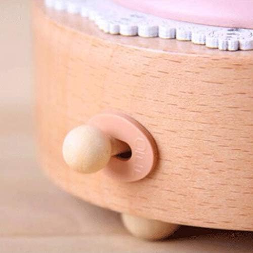 Slynnsw Rotirajuća drvena muzička kutija Dječje igračke Retro Creative Rođendan Poklon Početna Dekoracija Muzička